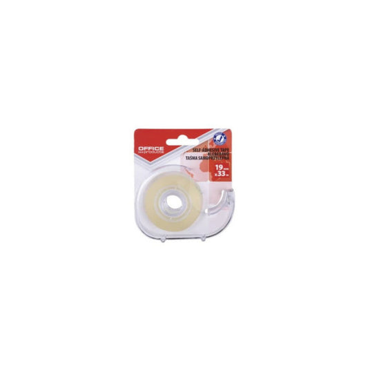 Nastro adesivo 19 mm x 33 m con dispenser Office Products trasparente lucido - 18221931-90