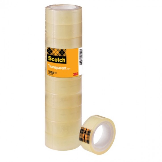 Nastro adesivo 508 - 1,5 cm x 10 m - trasparente - Scotch -  torre 10 rotoli