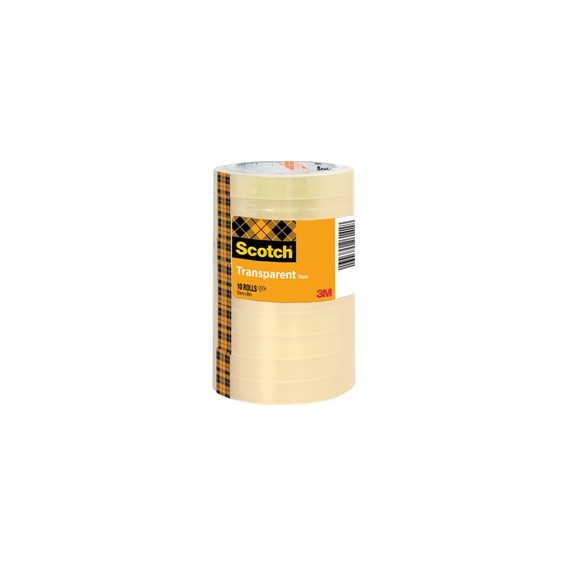 Nastro adesivo 508 - 1,5 cm x 66 m - trasparente - Scotch -  torre 10 rotoli