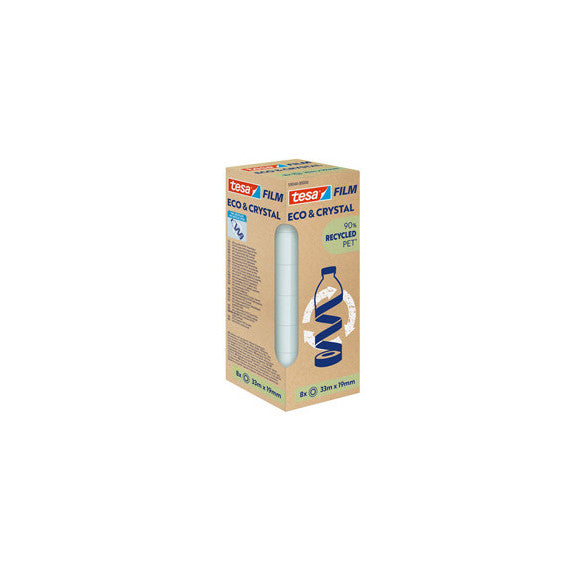 Nastro adesivo Eco & Crystal - 19 mm x 33 m - Tesa - torre 8 pezzi