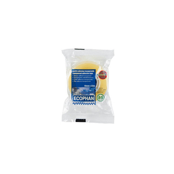 Nastro adesivo Ecophan - in caramella - 1,9 cm x 33 m - trasparente - Eurocel