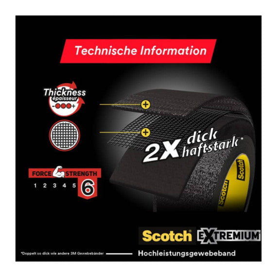 Nastro adesivo extra resistente ad alto spessore Scotch® Extremium Ultra 48 mm x 25 m argento - DT174825