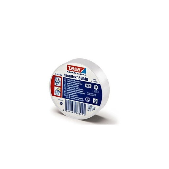 Nastro adesivo isolante - professionale - 1,5 cm x 10 m - bianco - Tesa