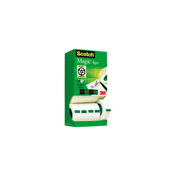 Nastro adesivo Magic™ 810 - permanente - 1,9 cm x 33 m - trasparente - Scotch - Multi Pack 12+2 rotoli