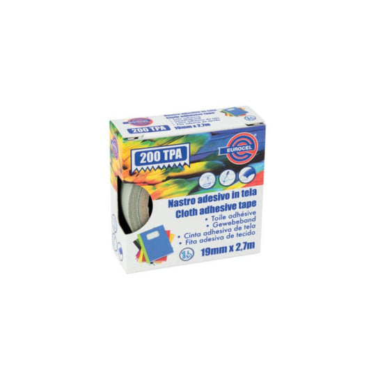 Nastro adesivo telato Eurocel formato 19x2,7 mt- colore grigio 16514194