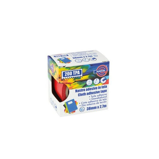 Nastro adesivo telato TPA 200 - 3,8 cm x 2,7 m - rosso - Eurocel