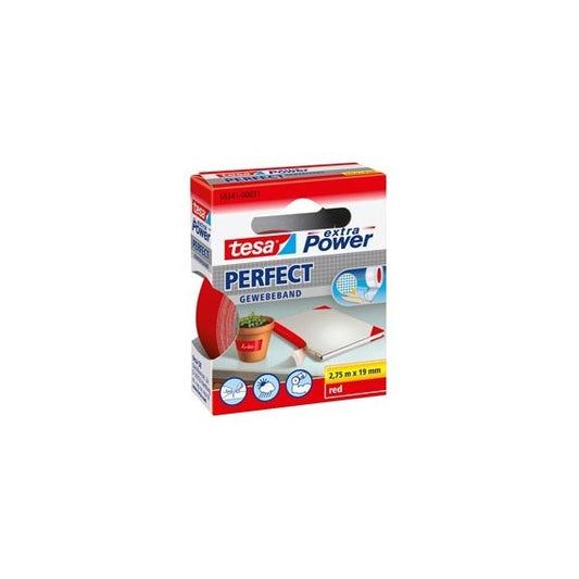 Nastro adesivo telato XP Perfect - 1,9 cm x 2,7 m - rosso - Tesa