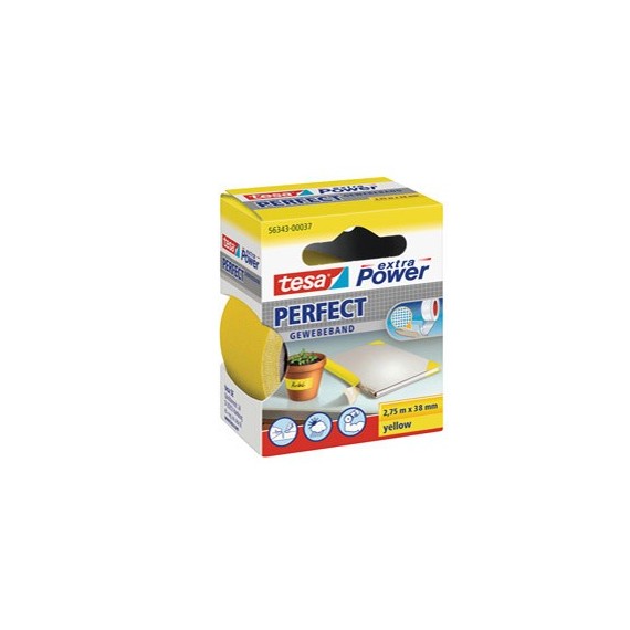 Nastro adesivo telato XP Perfect - 3,8 cm x 2,7 m - giallo -Tesa