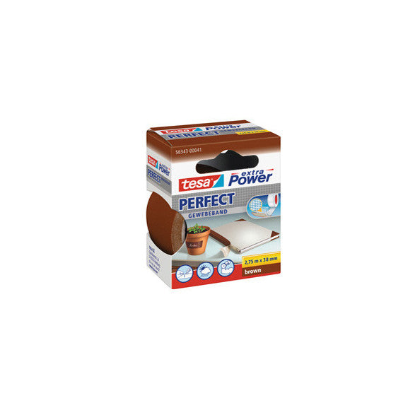 Nastro adesivo telato XP Perfect - 3,8 cm x 2,7 m - marrone - Tesa
