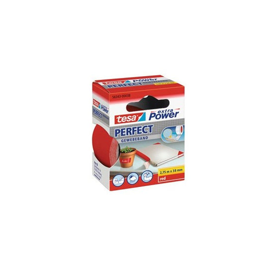 Nastro adesivo telato XP Perfect - 3,8 cm x 2,7 m - rosso - Tesa