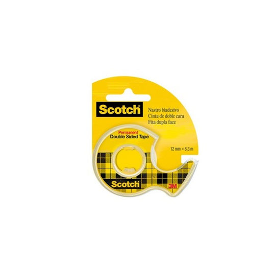 Nastro biadesivo 665 - in chiocciola - permanente - senza liner - 6,3 m x 1,2 cm - trasparente - Scotch