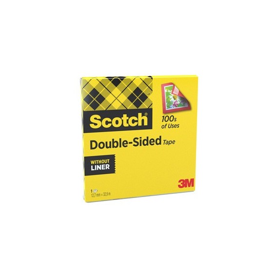 Nastro biadesivo 665 - permanente - senza liner - 32,9 m x 1,27 cm - trasparente - Scotch