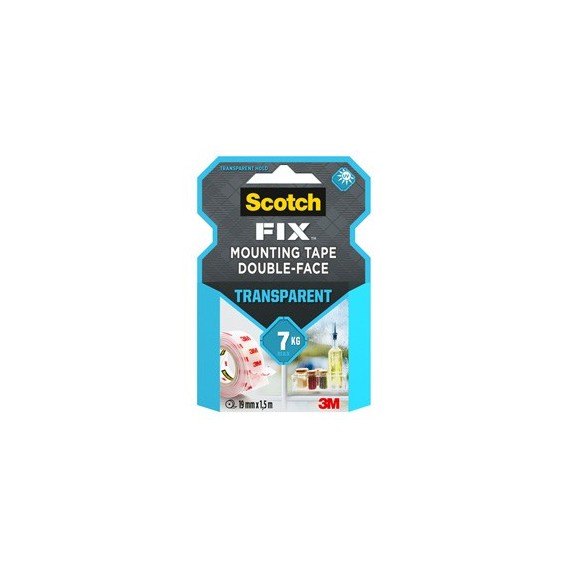 Nastro biadesivo FIX™ - 1,9 cm x 1,5 m - trasparente - Scotch