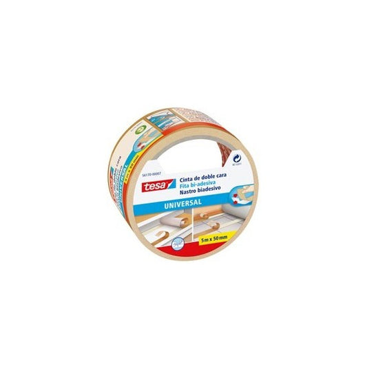 Nastro biadesivo - taglio facilitato - 5 cm x 5 m - bianco -Tesa