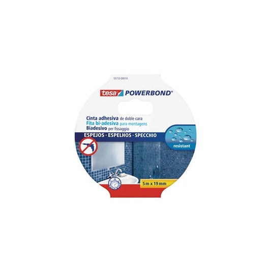 Nastro biadesivo Tesa Powerbond - per specchi  - 1,9 cm x 5 m - bianco - Tesa