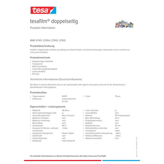 Nastro biadesivo tesa tesafilm® 12 mm x 7,5 m in chiocciola con lama in metallo trasparente - 57912-00000-01