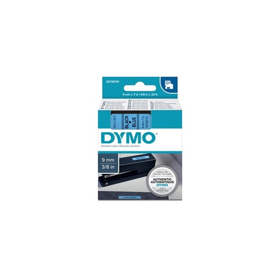 Nastro D1 409160 - 9 mm x 7 mt - nero/blu - Dymo