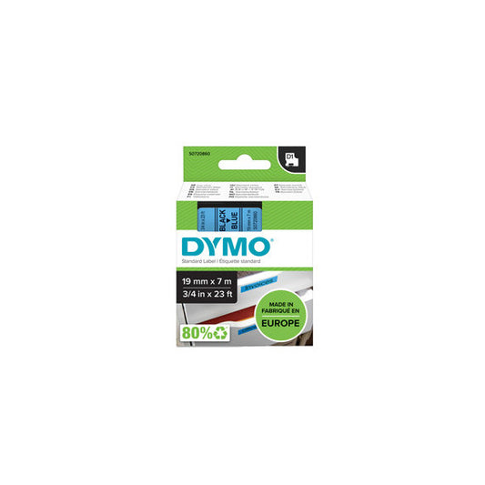Nastro D1 458060 - 19 mm x 7 mt - nero/blu - Dymo