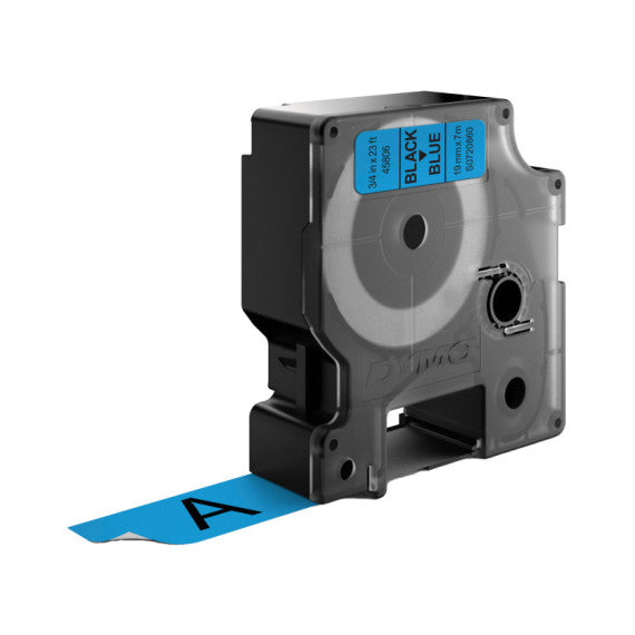 Nastro D1 458060 - 19 mm x 7 mt - nero/blu - Dymo