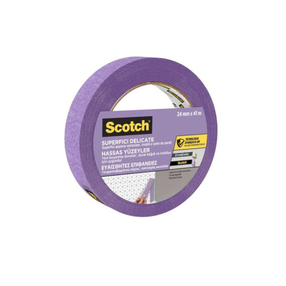 Nastro di mascheratura per superfici delicate Scotch® 2080 24 mm x 41 m viola - 7100289894