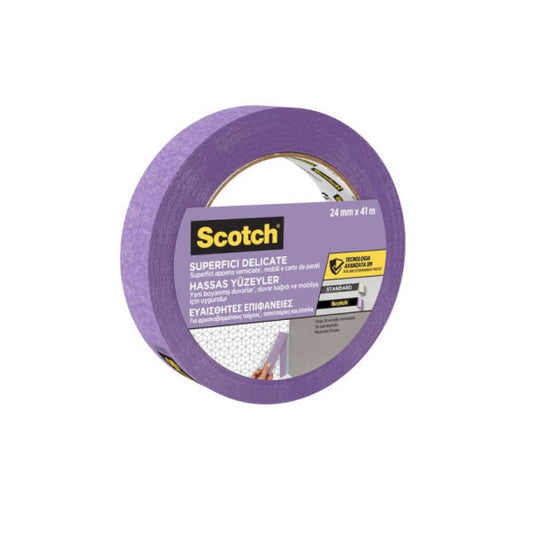 Nastro di mascheratura per superfici delicate Scotch® 2080 24 mm x 41 m viola - 7100289894