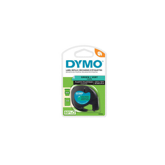 Nastro Letratag 912040 - in plastica - 12 mm x 4 mt - verde - Dymo