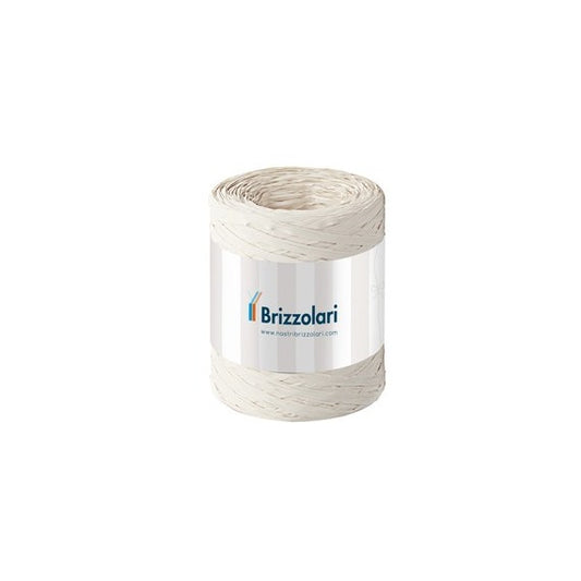 Nastro Rafia sintetica - avorio 25 - 5mmx200mt - Brizzolari