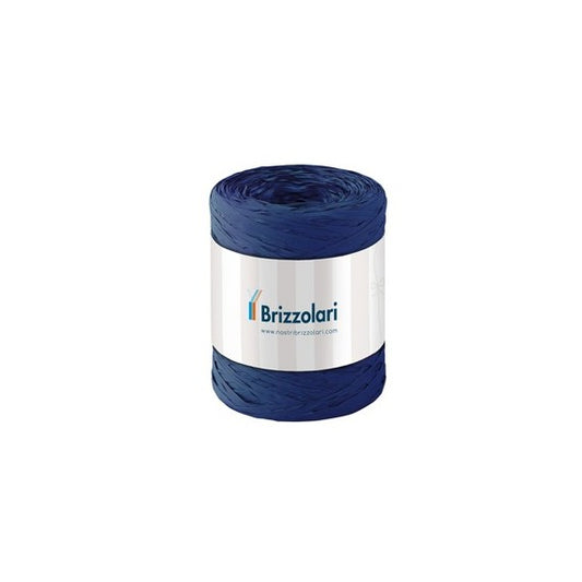 Nastro Rafia sintetica - blu scuro 37 - 5mmx200mt - Brizzolari