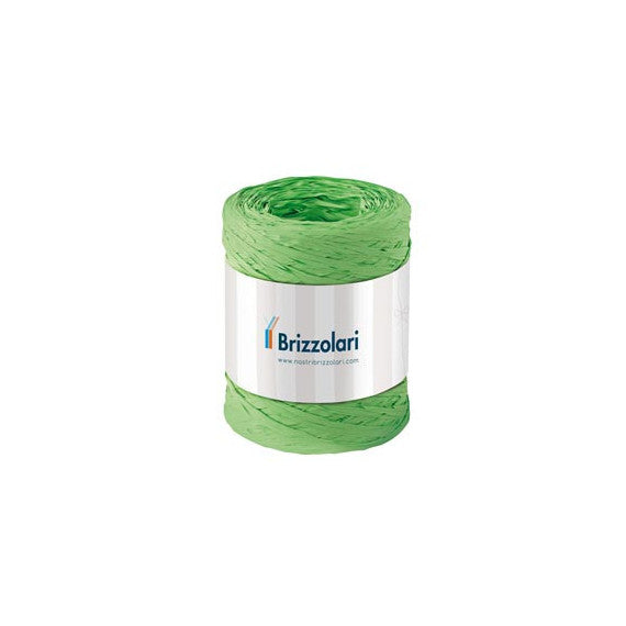 Nastro Rafia sintetica - verde chiaro 10 - 5mmx200mt - Brizzolari