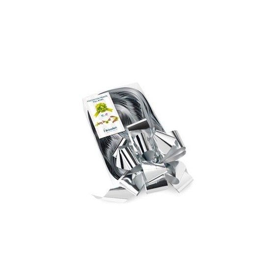 Nastro strip metal 6870 - argento 04 - 50 mm - diam. 20 cm - Brizzolari - conf. 30 pezzi