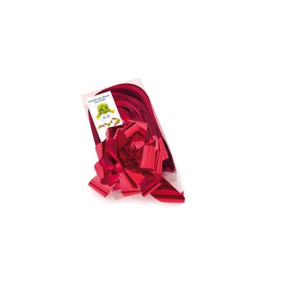 Nastro strip metal 6870 - rosso 07 - per fiocco autocomponibile - 50mm - diametro 20cm - Brizzolari