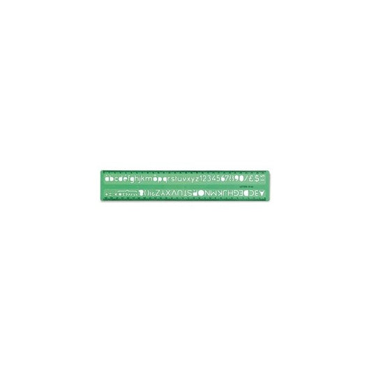 Normografo lettere e cifre Uni - 10mm - verde - Arda