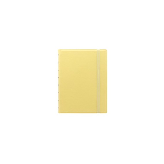 Notebook - con elastico - copertina similpelle - A5 - 56 pagine - a righe - giallo limone - Filofax