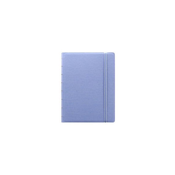 Notebook - con elastico - copertina similpelle - A5 - 56 pagine - a righe - blu pastello - Filofax