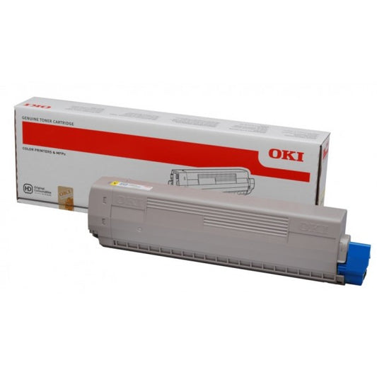 OKI C822Y GIALLO 44844613 ORIGINALE TONER PER OKI C822,C822N,C822DN CAPACITA' 7.300 PAGINE