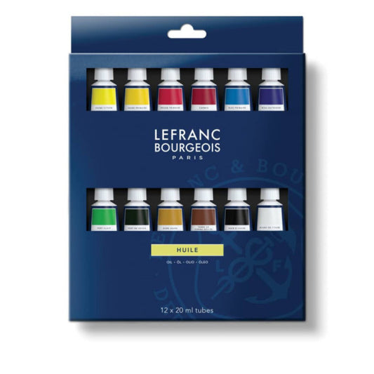 Olio fine in tubi Lefranc Bourgeois formato 20 ml 12 colori assortiti - 810118