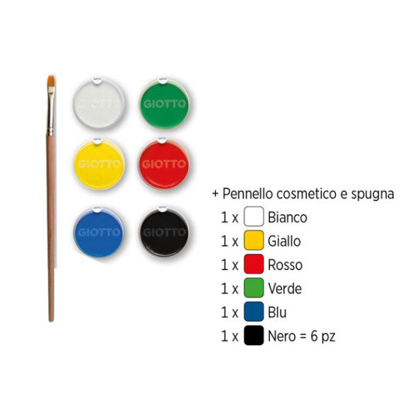 Ombretti Make Up - 5 ml - colori classici - Giotto - conf. 6 pezzi