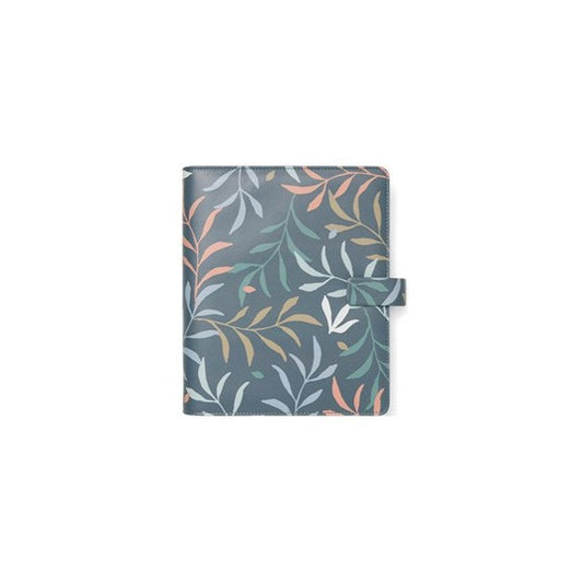 Organiser - c/cinturino - fantasia Botanical - A5 - 233 x 217 x 46 mm - blu - Filofax