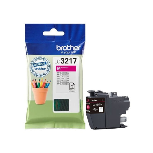 ORIGINALE BROTHER LC-3217M MAGENTA PER BROTHER MFC J5330DW,J5730DW,J6530DW,J6930DW LC3217 CAPACITA 550 PAGINE