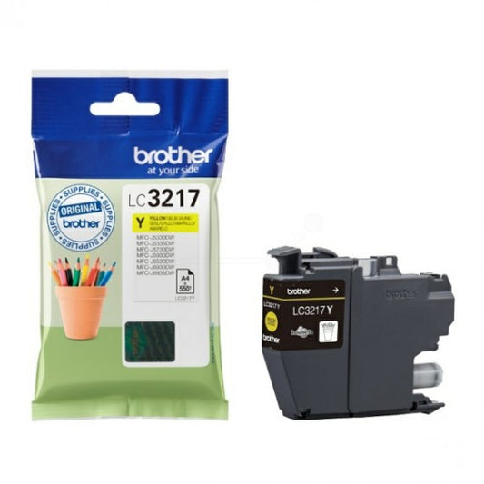 ORIGINALE BROTHER LC-3217Y GIALLA PER BROTHER MFC J5330DW,J5730DW,J6530DW,J6930DW LC3217 CAPACITA 550 PAGINE