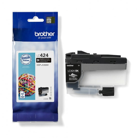 ORIGINALE BROTHER LC424BK NERA CARTUCCIA PER BROTHER DCP J1200W LC-424 750 PAGINE