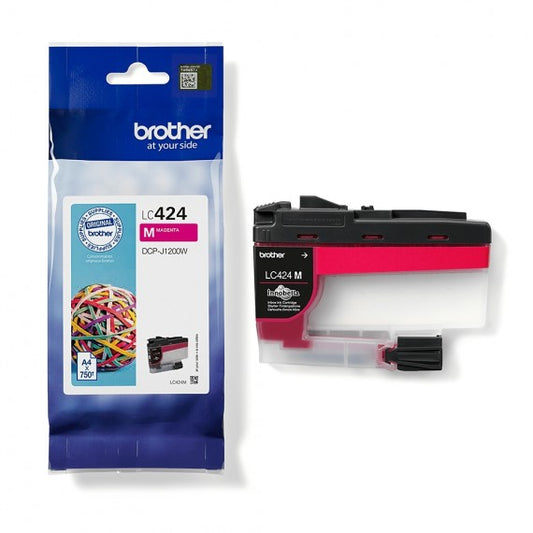 ORIGINALE BROTHER LC424M MAGENTA CARTUCCIA PER BROTHER DCP J1200W LC-424 750 PAGINE
