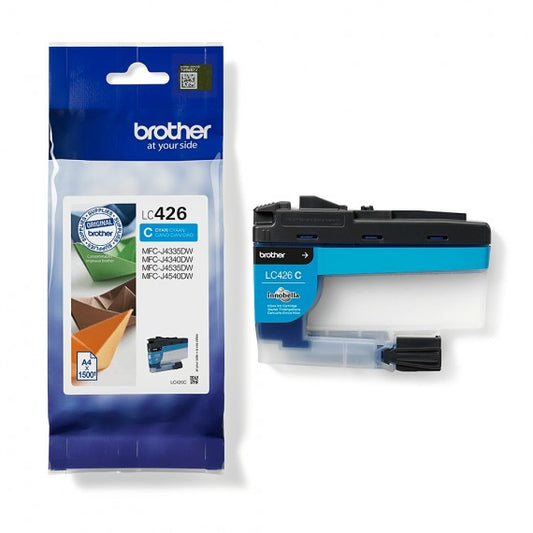 ORIGINALE BROTHER LC426C CIANO CARTUCCIA ORIGINALE PER BROTHER MFC J4340DW,MFC J4540DW,MFC J4540DWXL LC-426 15.2ML 1.500 PAGINE