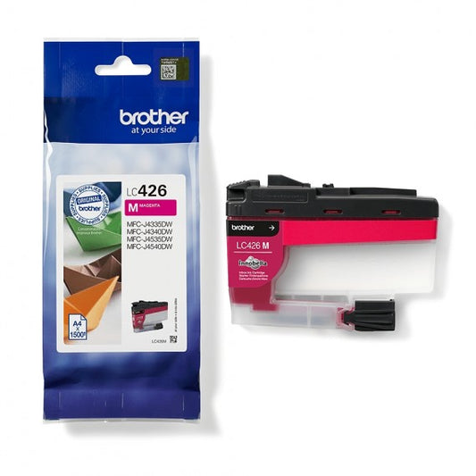 ORIGINALE BROTHER LC426M MAGENTA CARTUCCIA ORIGINALE PER BROTHER MFC J4340DW,MFC J4540DW,MFC J4535DW LC-426 15.2ML 1.500 PAGINE