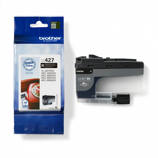 ORIGINALE BROTHER LC427BK NERA CARTUCCIA ORIGINALE PER BROTHER HL J6010DW,MFC J5955DW,J6955,J6957,J6959 LC-427 3.000 PAGINE