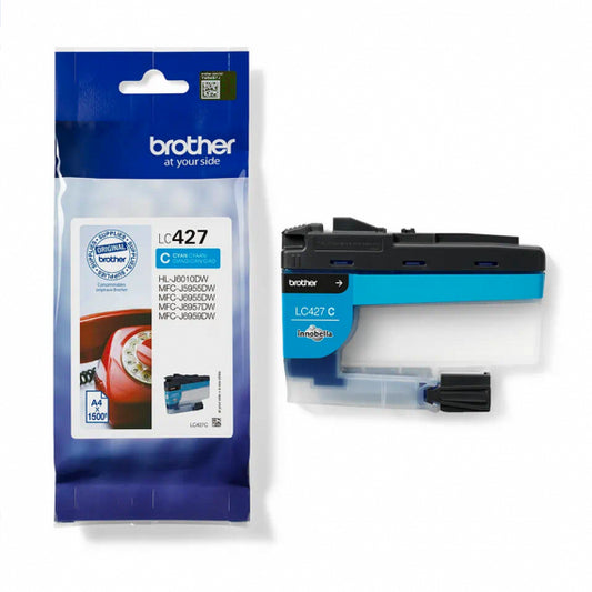 ORIGINALE BROTHER LC427C CIANO CARTUCCIA ORIGINALE PER BROTHER HL J6010DW,MFC J5955DW,J6955,J6957,J6959 LC-427 1.500 PAGINE