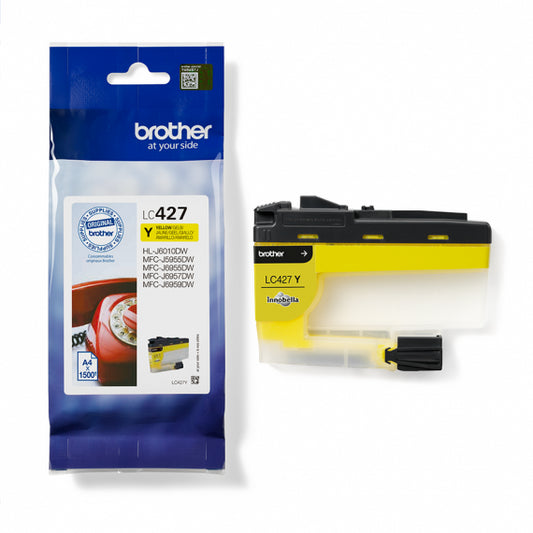 ORIGINALE BROTHER LC427Y GIALLO CARTUCCIA ORIGINALE PER BROTHER HL J6010DW,MFC J5955DW,J6955,J6957,J6959 LC-427 1.500 PAGINE