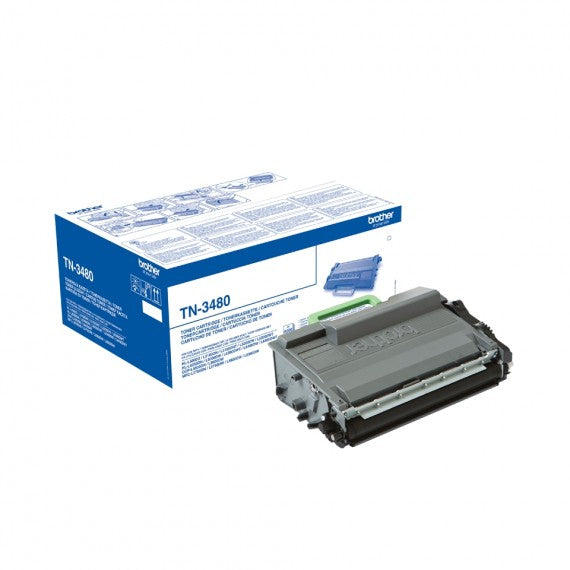 ORIGINALE BROTHER TN3480 NERO TONER ORIGINALE PER BROTHER HL-6250 6300 6400 6600 6800 6900 5000 TN-3480 8.000 PAGINE