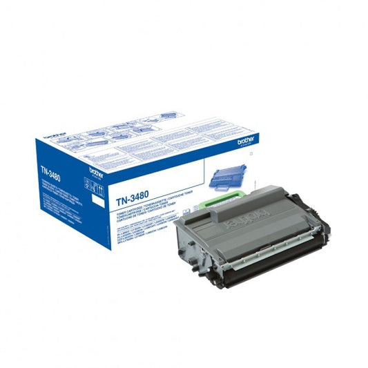 ORIGINALE BROTHER TN3480 NERO TONER ORIGINALE PER BROTHER HL-6250 6300 6400 6600 6800 6900 5000 TN-3480 8.000 PAGINE