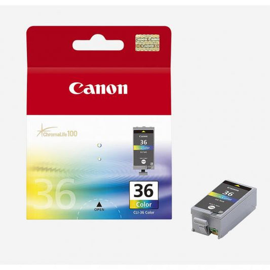 ORIGINALE CANON CLI-36C COLORE 1511B001 PER CANON PIXMA IP100, IP100BAT, MINI 260,TR150 CLI36 12ml 249 PAGINE